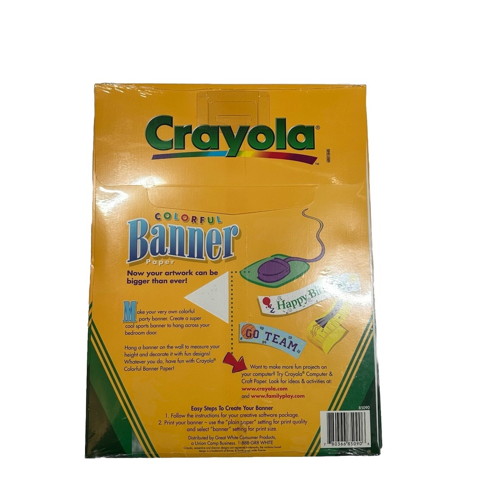 Crayola Colorful Banner Paper LOT OF 3 Colorful Banners New Sealed Classic - Picture 4 of 5